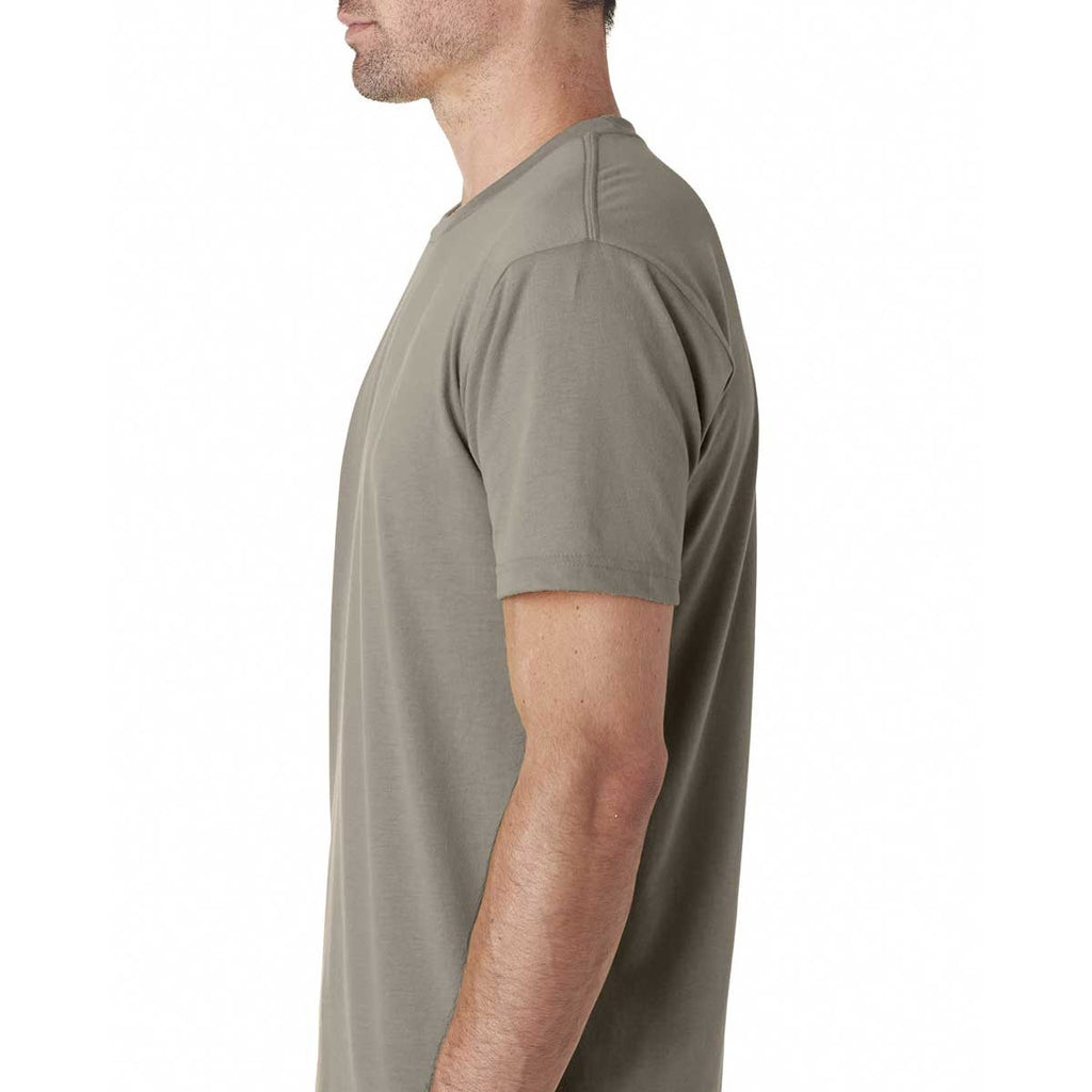 Next Level Men's Warm Grey Premium Fitted Sueded Crew