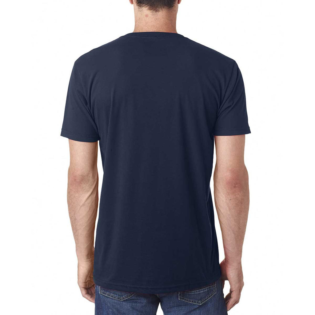 Next Level Men's Midnight Navy Premium Fitted Sueded V-Neck Tee