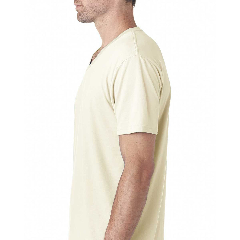 Next Level Men's Natural Premium Fitted Sueded V-Neck Tee