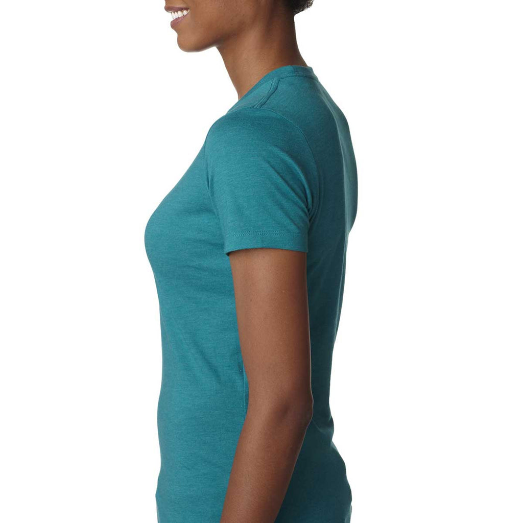 Next Level Women's Teal CVC Crew Tee