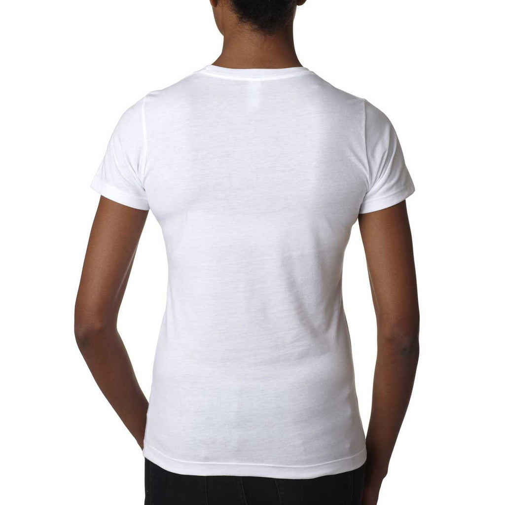 Next Level Women's White CVC Crew Tee