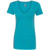 Next Level Women's Bondi Blue CVC Deep V Tee