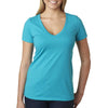 Next Level Women's Bondi Blue CVC Deep V Tee