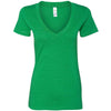 Next Level Women's Kelly Green CVC Deep V Tee