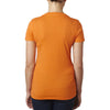 Next Level Women's Orange CVC Deep V Tee