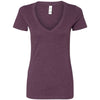 Next Level Women's Plum CVC Deep V Tee