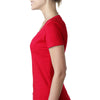 Next Level Women's Red CVC Deep V Tee