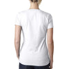 Next Level Women's White CVC Deep V Tee