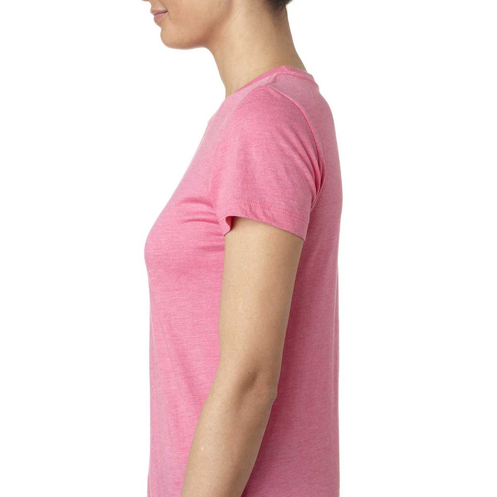 Next Level Women's Vintage Pink Triblend Crew