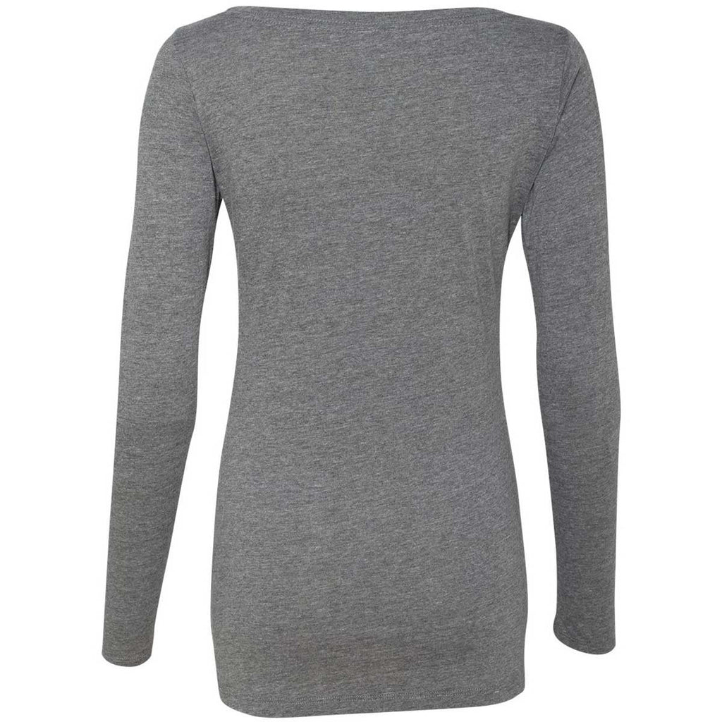 Next Level Women's Premium Heather Triblend Long-Sleeve Scoop Tee