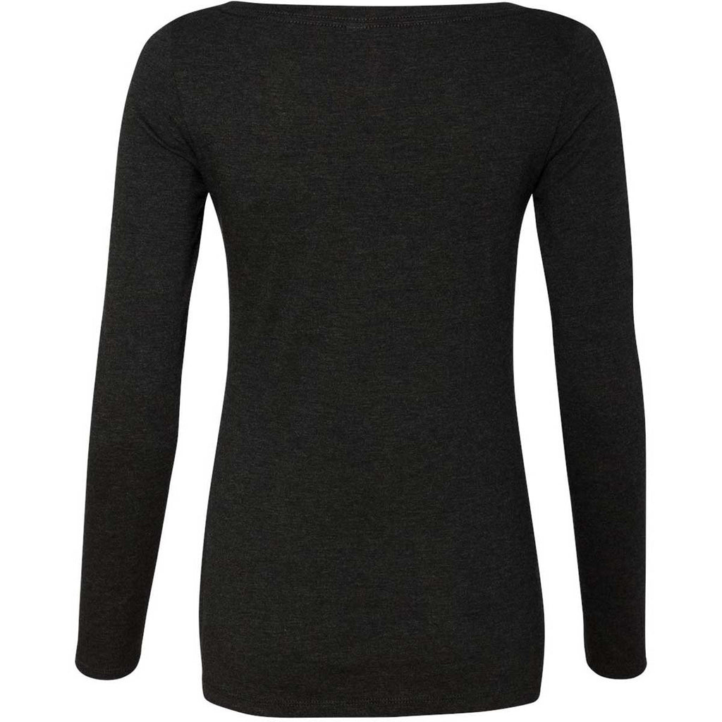 Next Level Women's Vintage Black Triblend Long-Sleeve Scoop Tee