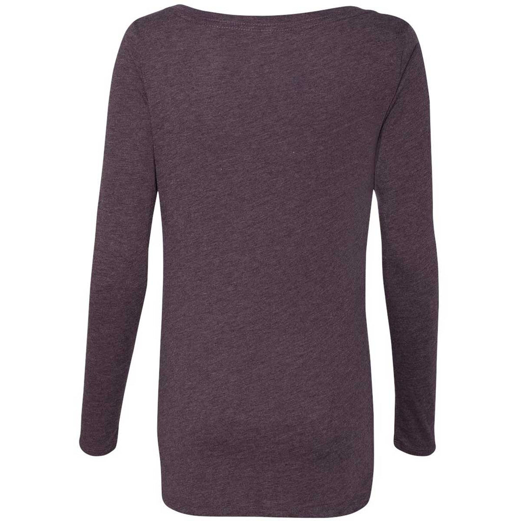 Next Level Women's Vintage Purple Triblend Long-Sleeve Scoop Tee