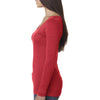 Next Level Women's Vintage Red Triblend Long-Sleeve Scoop Tee