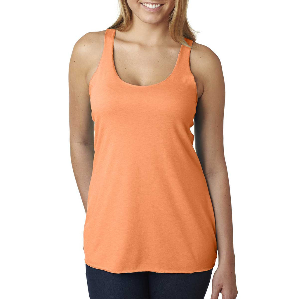 Next Level Women's Vintage Light Orange Triblend Racerback Tank