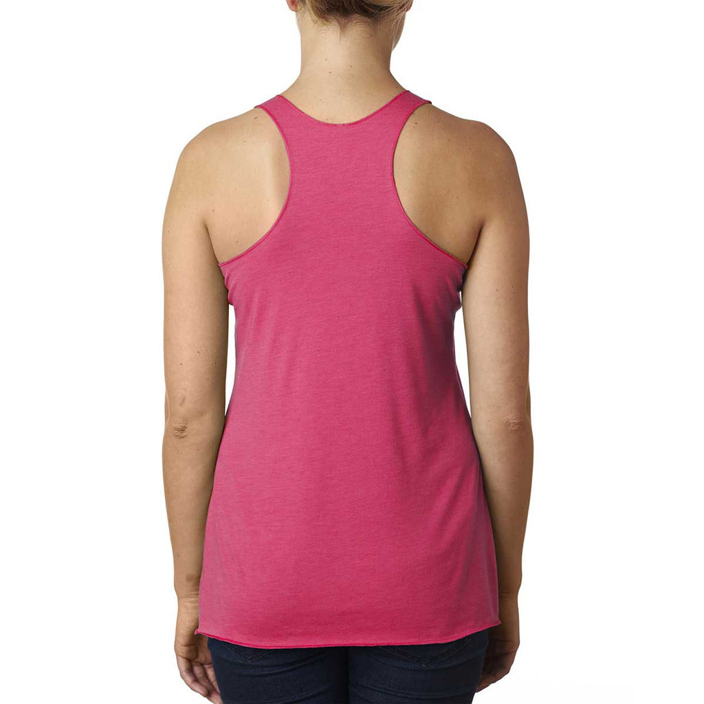 Next Level Women's Vintage Shocking Pink Triblend Racerback Tank