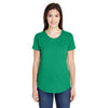 Anvil Women's Heather Green Triblend Scoop Neck T-Shirt