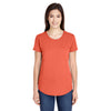 Anvil Women's Heather Orange Triblend Scoop Neck T-Shirt