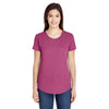 Anvil Women's Heather Raspberry Triblend Scoop Neck T-Shirt