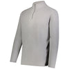 Augusta Sportswear Men's Athletic Grey Micro-Lite Fleece 1/4 Zip Pullover