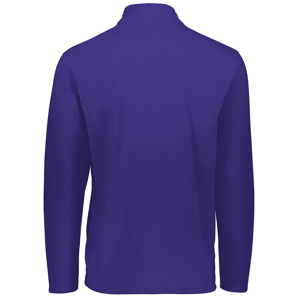 Augusta Sportswear Men's Purple Micro-Lite Fleece 1/4 Zip Pullover