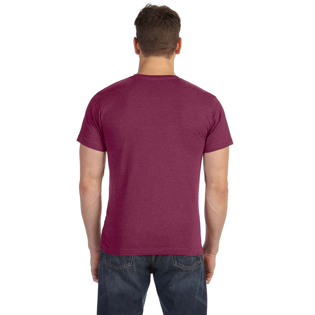 LAT Men's Vintage Burgundy Fine Jersey T-Shirt