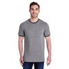 LAT Men's Granite Heather/Vintage Smoke Soccer Ringer Fine Jersey T-Shirt