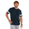 LAT Men's Vintage Navy/Blended White Football Fine Jersey T-Shirt