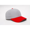 Pacific Headwear Silver/Red Velcro Adjustable Wool Cap