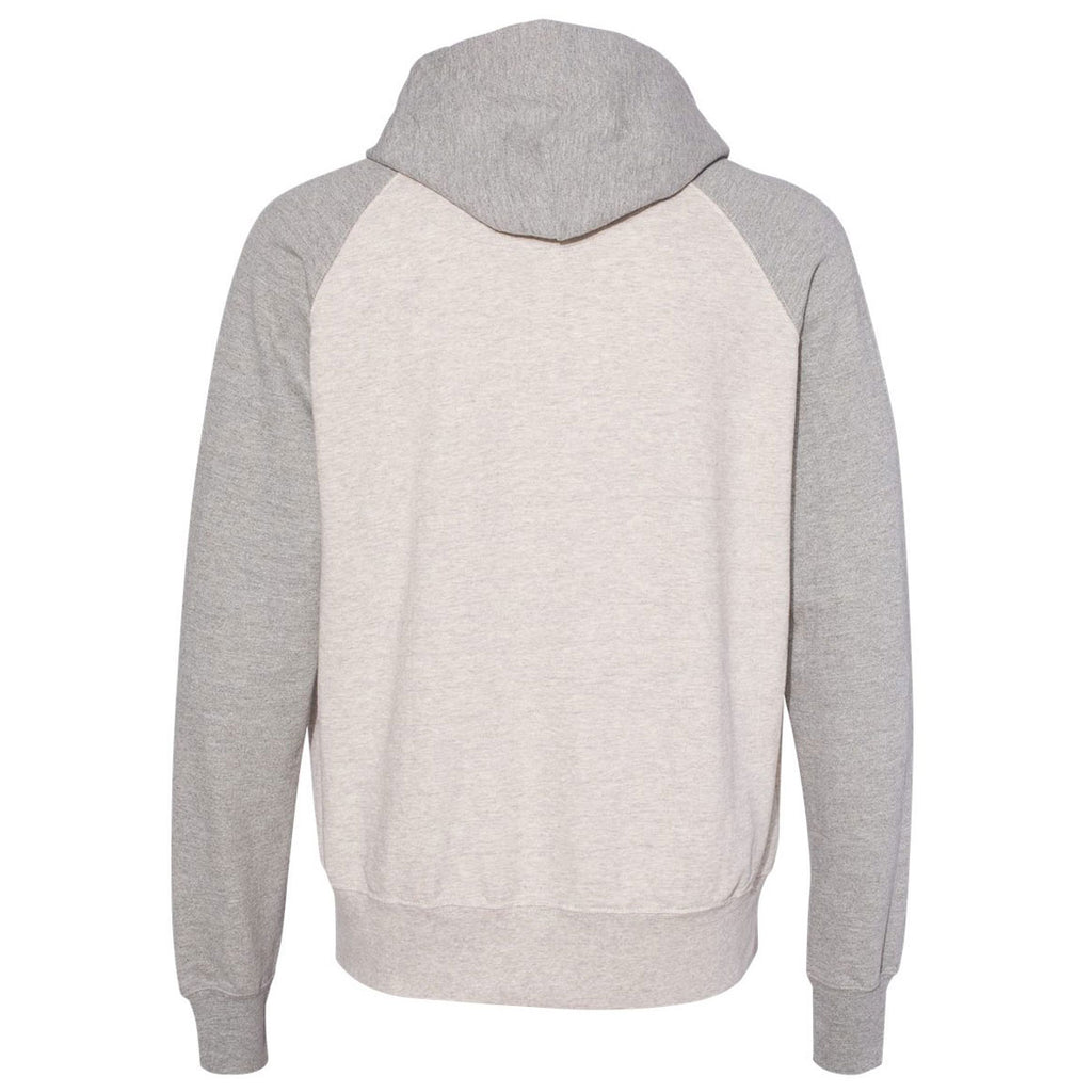 Weatherproof Men's Oatmeal/Heather Marled Raglan Full-Zip Sweatshirt