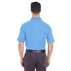 UltraClub Men's Bimini Blue Platinum Honeycomb Pique Polo