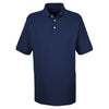 UltraClub Men's Navy Platinum Honeycomb Pique Polo