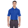 UltraClub Men's Royal Platinum Honeycomb Pique Polo