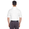 UltraClub Men's White Platinum Honeycomb Pique Polo