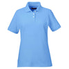 UltraClub Women's Bimini Blue Platinum Honeycomb Pique Polo