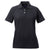 UltraClub Women's Black Platinum Honeycomb Pique Polo