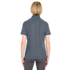 UltraClub Women's Charcoal Platinum Honeycomb Pique Polo