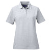 UltraClub Women's Heather Grey Platinum Honeycomb Pique Polo