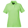 UltraClub Women's Light Green Platinum Honeycomb Pique Polo