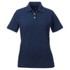 UltraClub Women's Navy Platinum Honeycomb Pique Polo