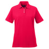 UltraClub Women's Red Platinum Honeycomb Pique Polo