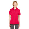 UltraClub Women's Red Platinum Honeycomb Pique Polo