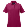 UltraClub Women's Wine Platinum Honeycomb Pique Polo