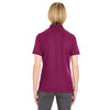 UltraClub Women's Wine Platinum Honeycomb Pique Polo