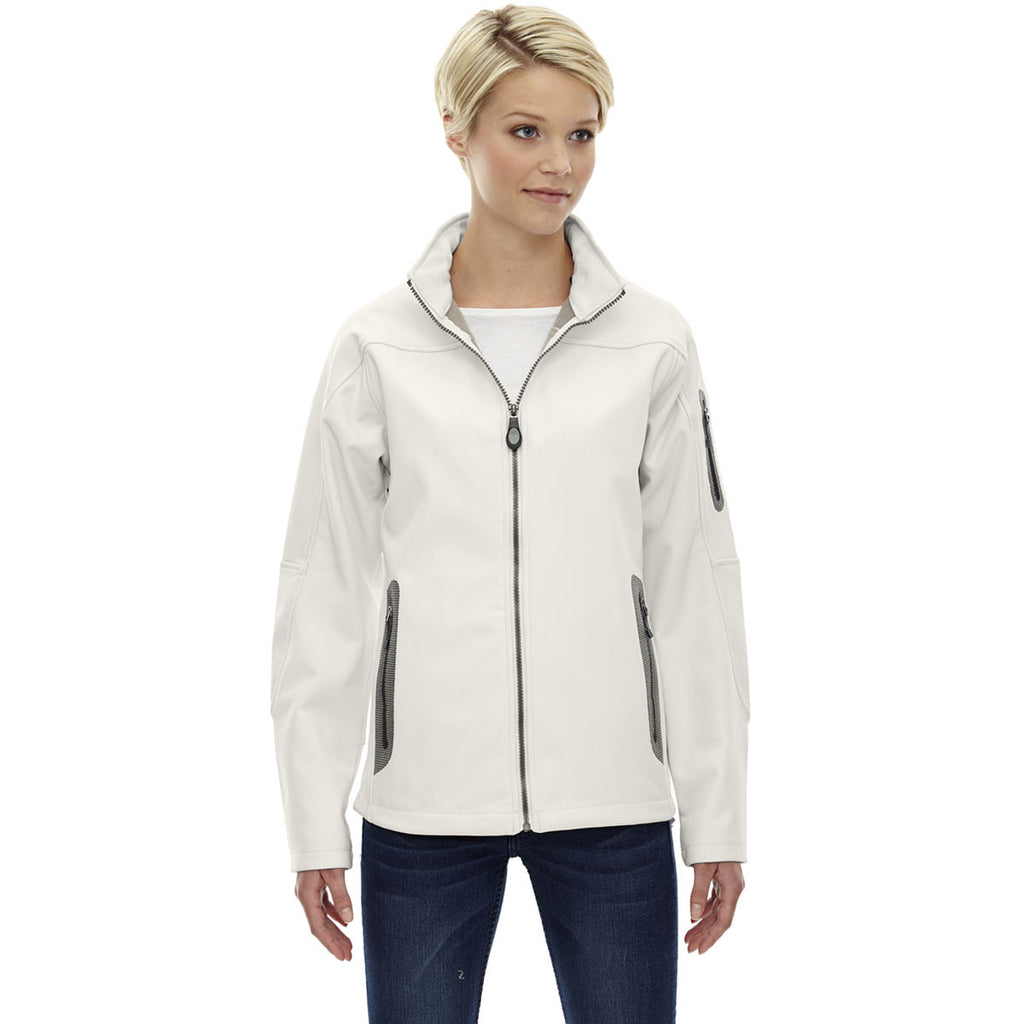 North End Women's' Crystal Quartz Three-Layer Fleece Bonded Soft Shell Technical Jacket