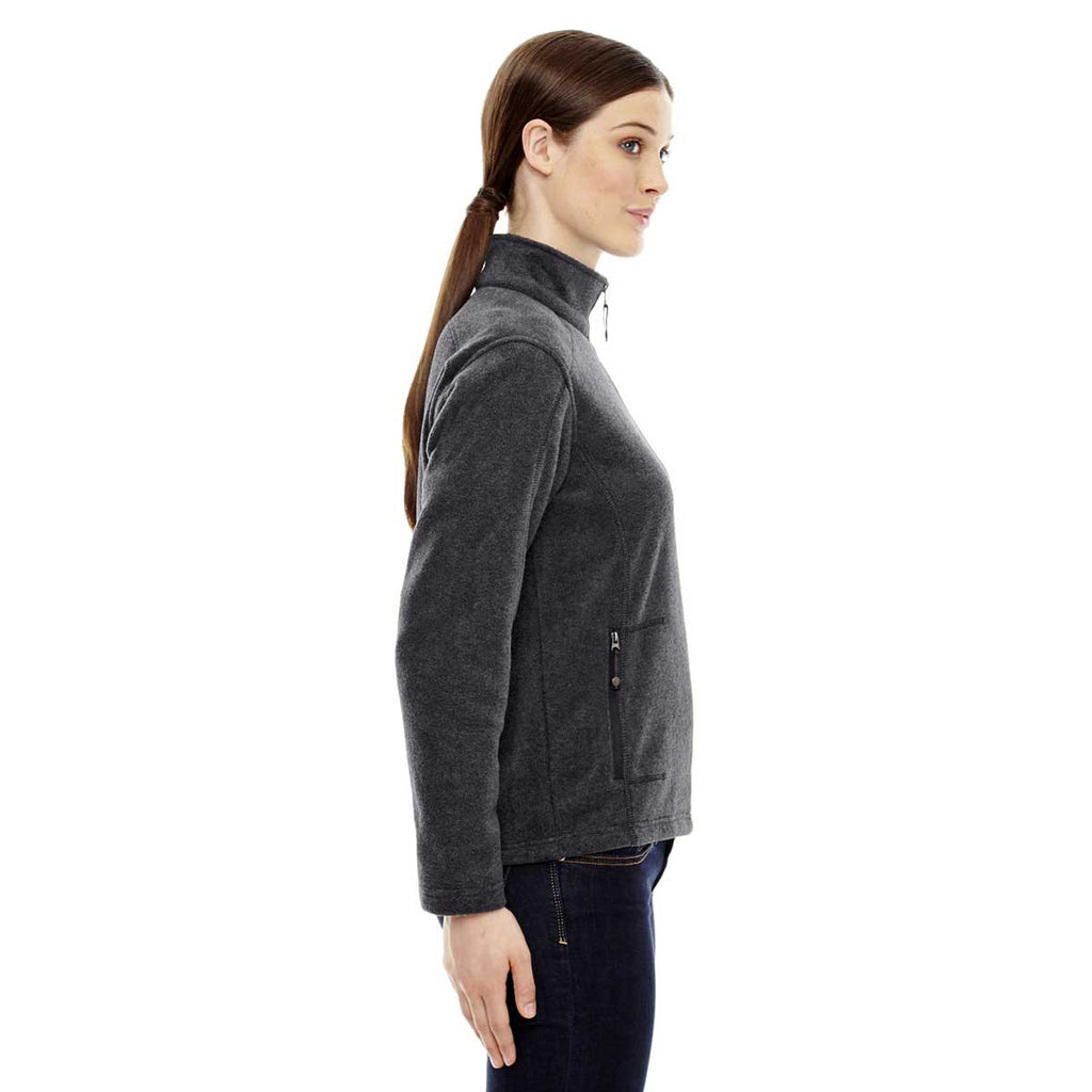 North End Women's Heather Charcoal Voyage Fleece Jacket