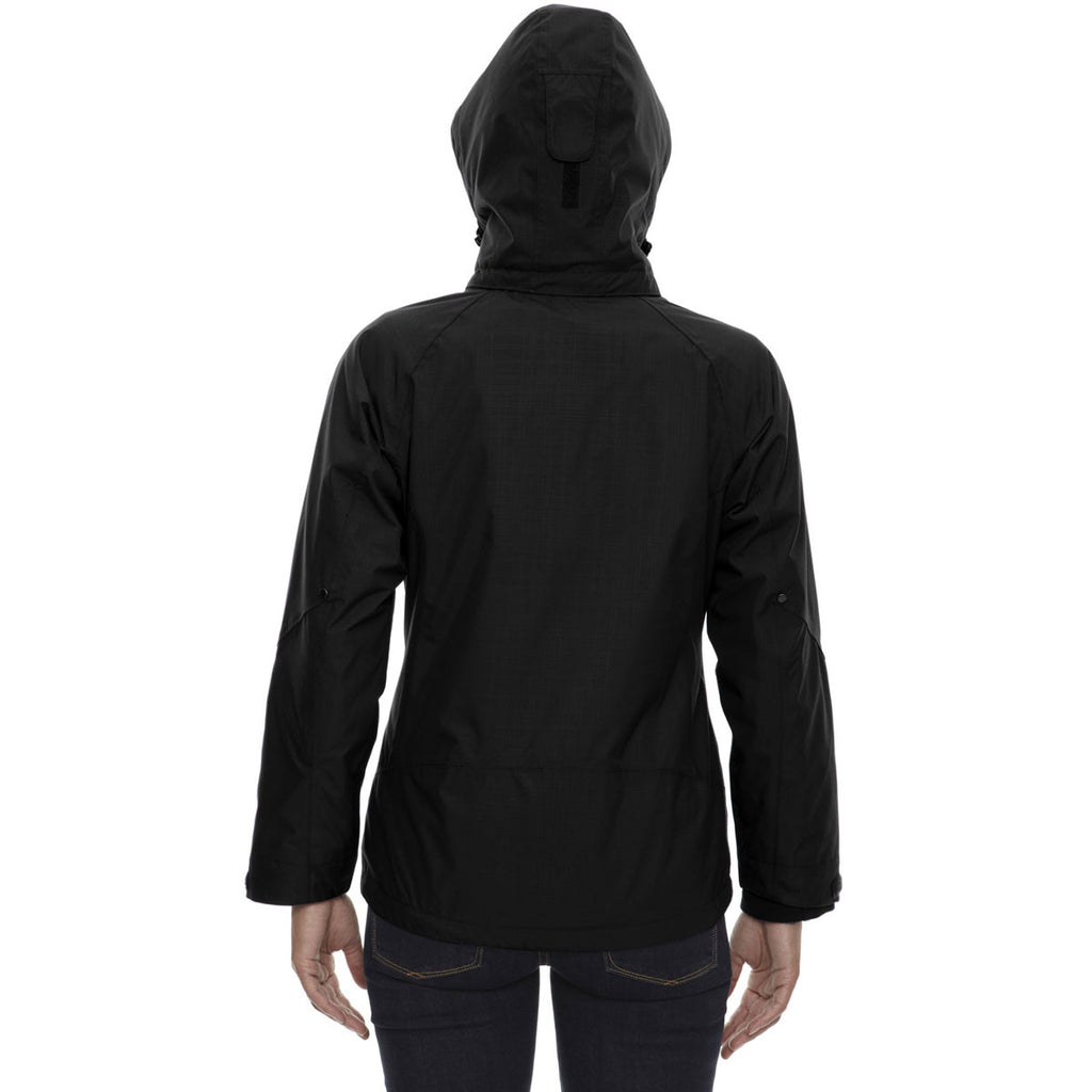 North End Women's Black Caprice 3-In-1 Jacket with Soft Shell Liner