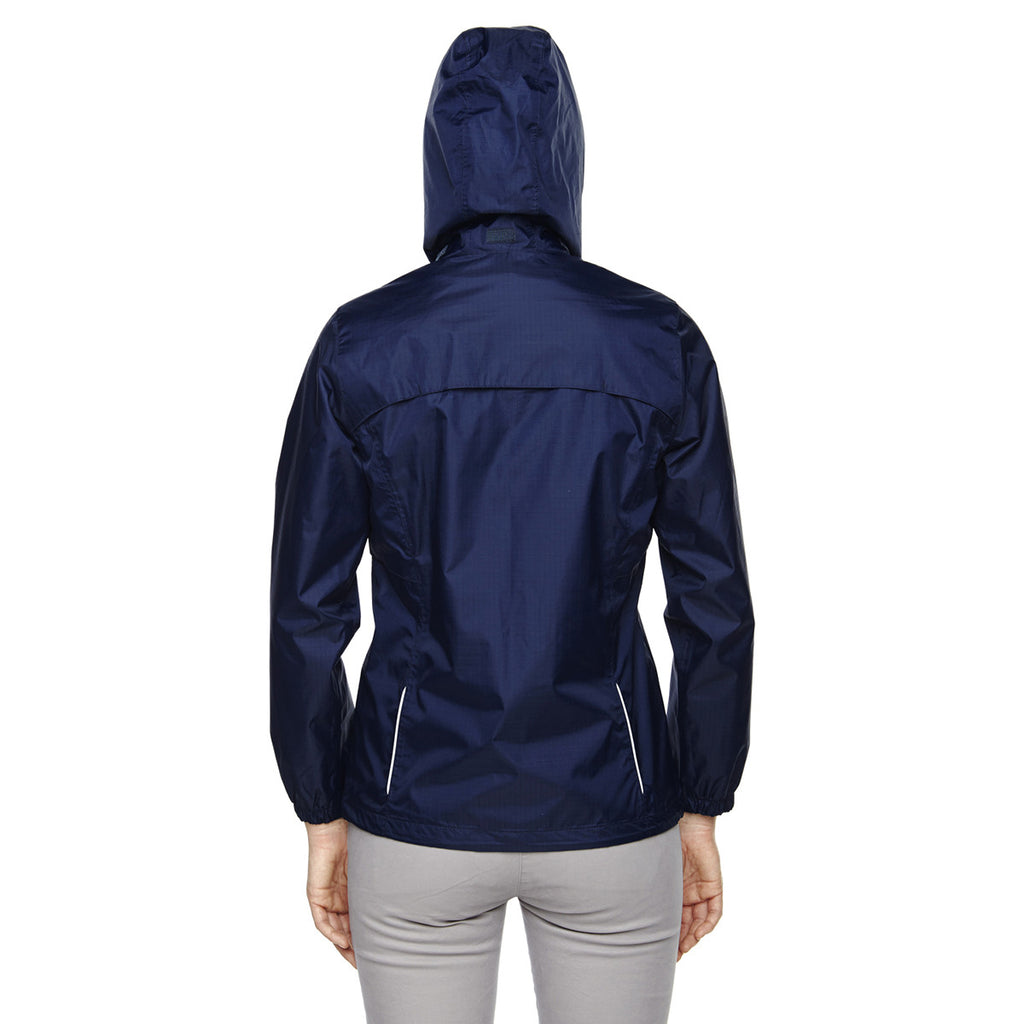 Core 365 Women's Classic Navy Climate Seam-Sealed Lightweight Variegated Ripstop Jacket