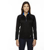 North End Women's Black/True Royal Radar Half-Zip Performance Long-Sleeve Top