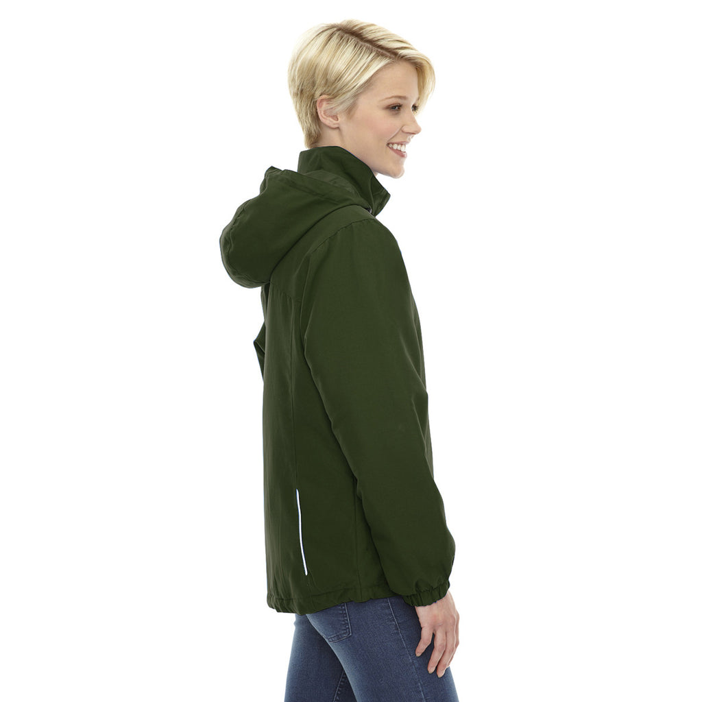 Core 365 Women's Forest Green Brisk Insulated Jacket