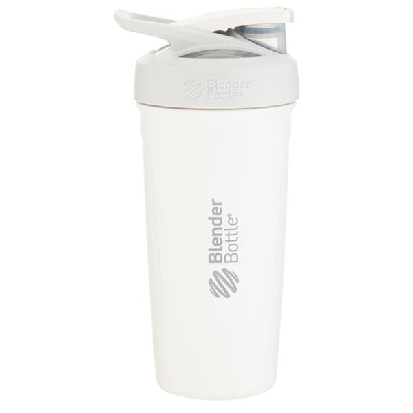 BlenderBottle White Strada 24 oz Insulated Stainless Steel Shaker